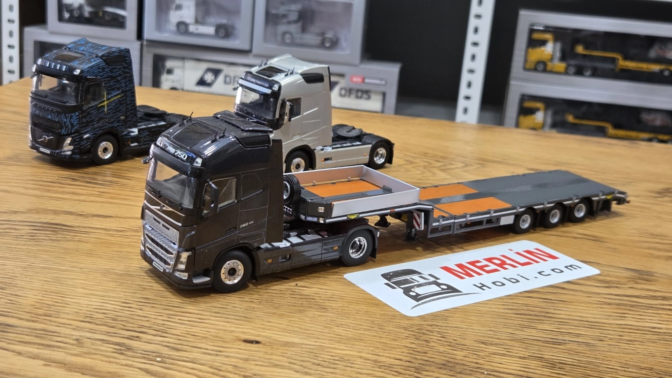 1/50 Volvo FH4 FH16 750hp XL 4x2 + Lowbed Dorse 3 Aks