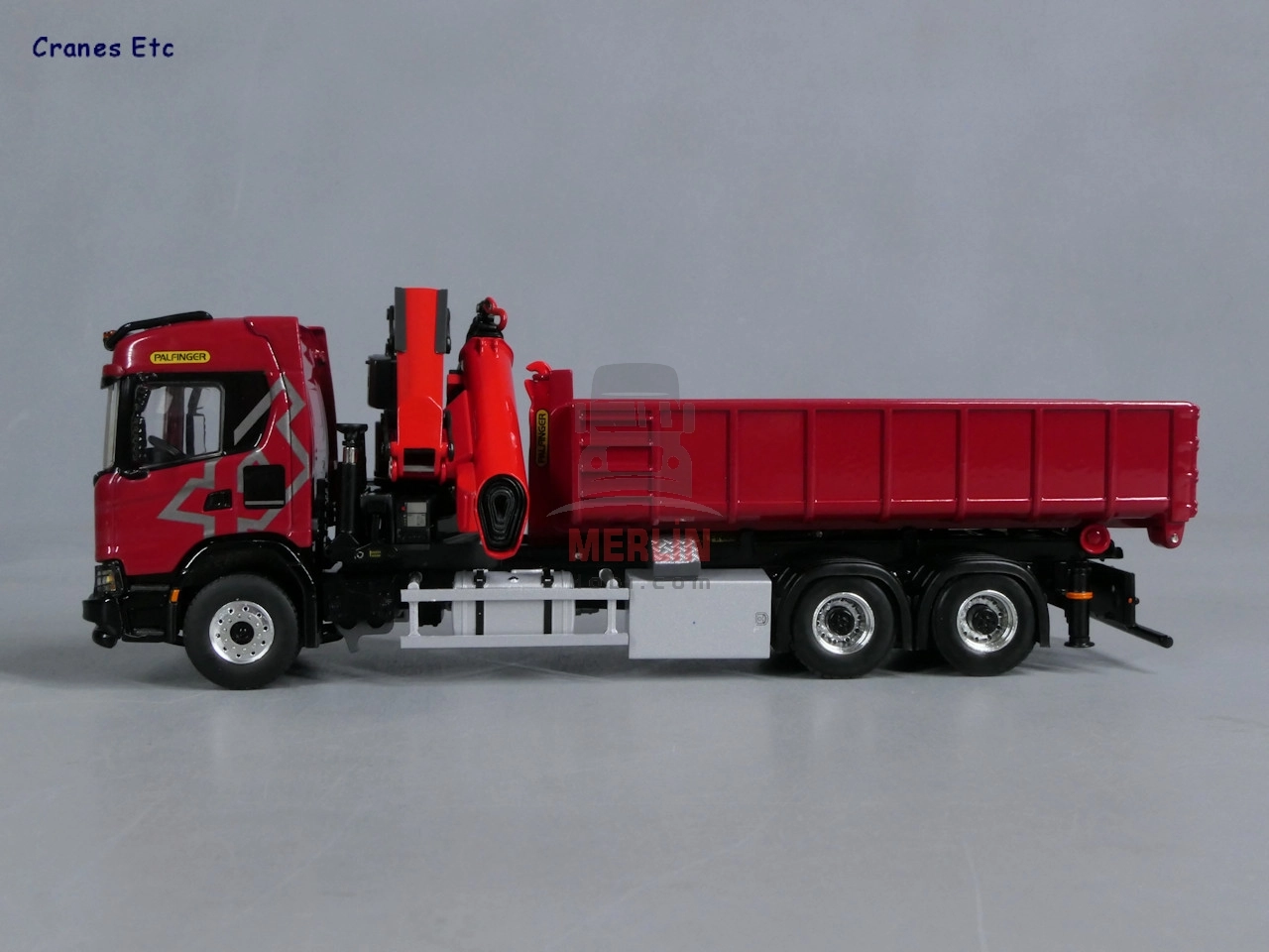 1/50 SCANIA G NORMAL CG17N RIGED TRUCK WITH HOOKLIFT SYSTEM 6X4 WITH PALFINGER PK 370 TECVinçler