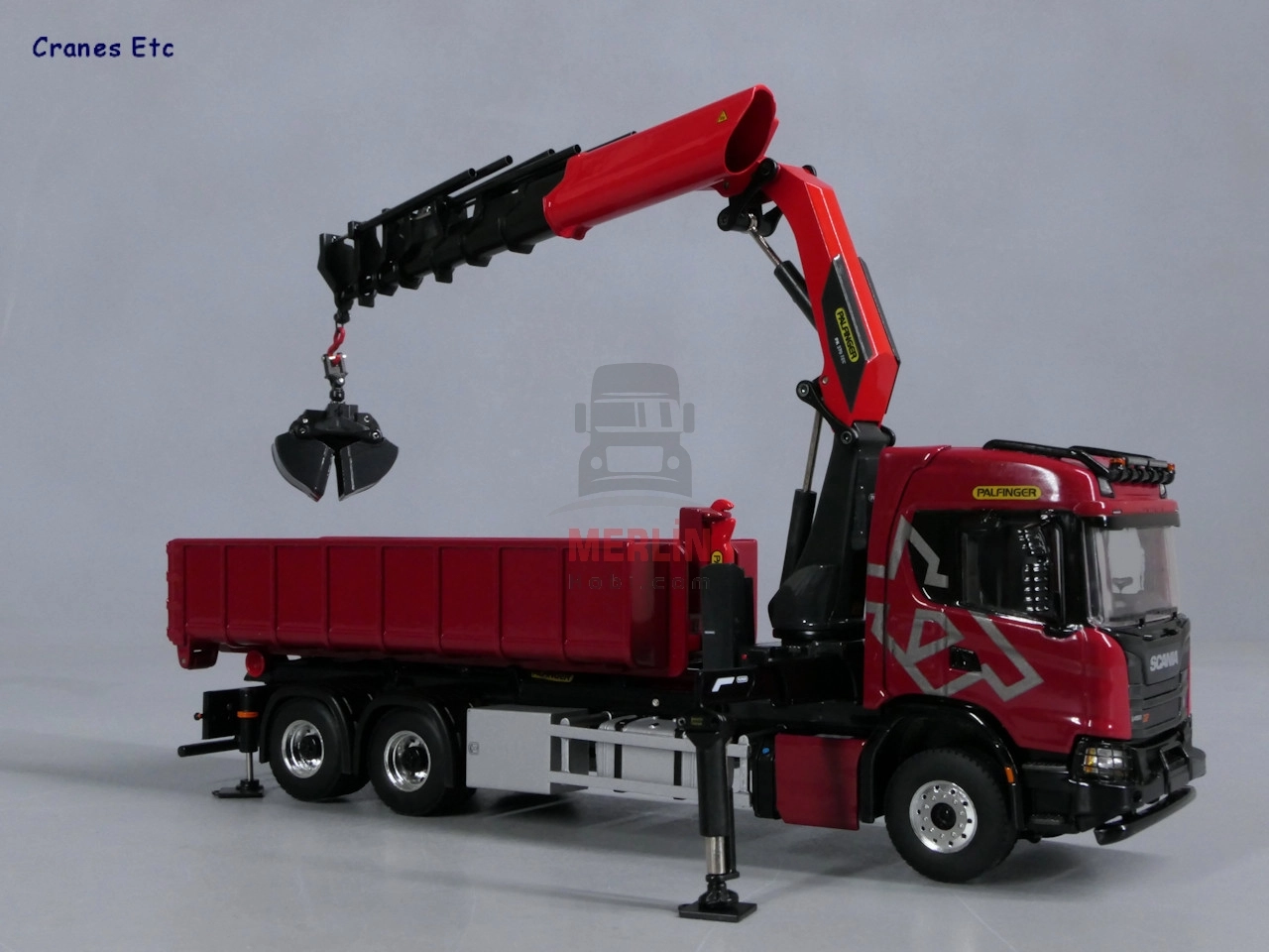 1/50 SCANIA G NORMAL CG17N RIGED TRUCK WITH HOOKLIFT SYSTEM 6X4 WITH PALFINGER PK 370 TECVinçler