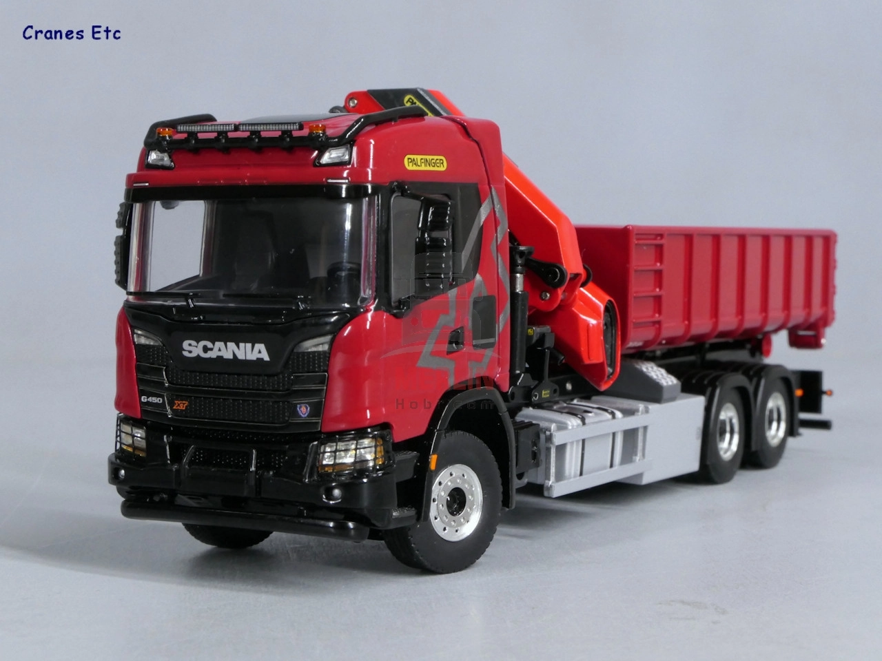 1/50 SCANIA G NORMAL CG17N RIGED TRUCK WITH HOOKLIFT SYSTEM 6X4 WITH PALFINGER PK 370 TECVinçler