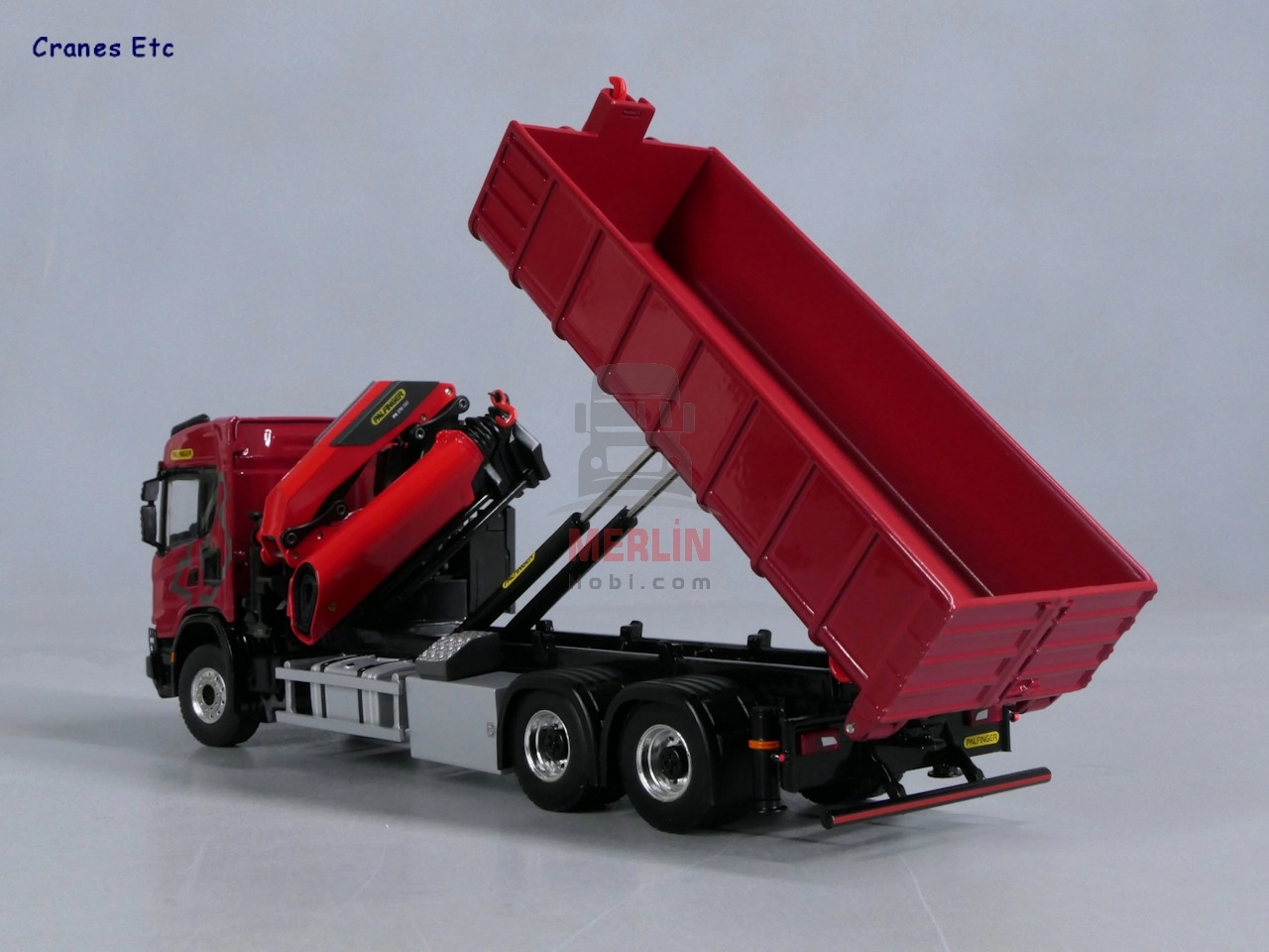 1/50 SCANIA G NORMAL CG17N RIGED TRUCK WITH HOOKLIFT SYSTEM 6X4 WITH PALFINGER PK 370 TECVinçler