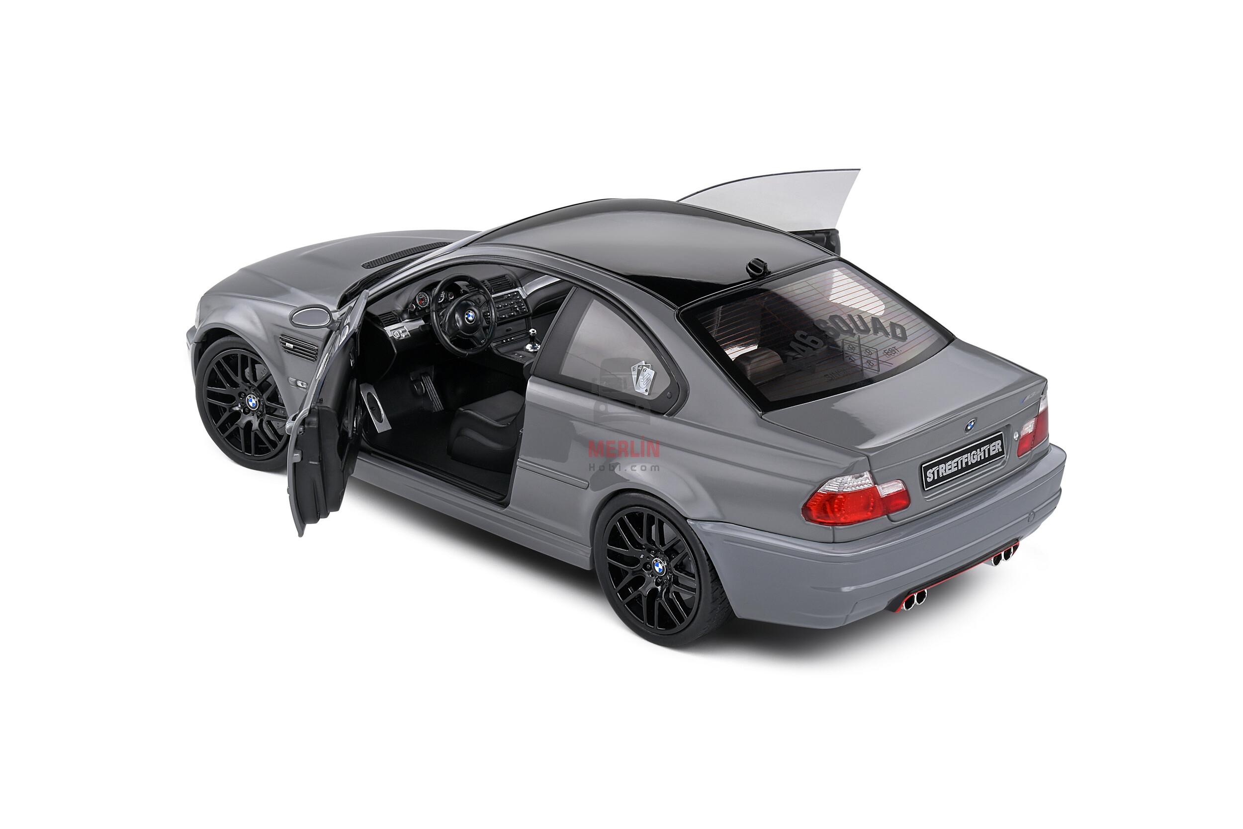 Solido 1/18 Scale S1806508 - BMW E46 M3 COUPE STREETFIGHTERS – Nardo Grey – 2000