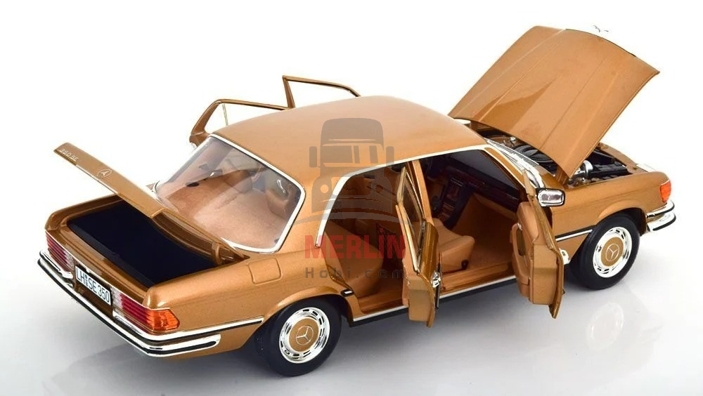 1/18 Norev 1973 Mercedes Benz 350SE W116 Gold Metalic