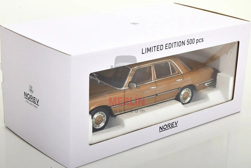 1/18 Norev 1973 Mercedes Benz 350SE W116 Gold Metalic