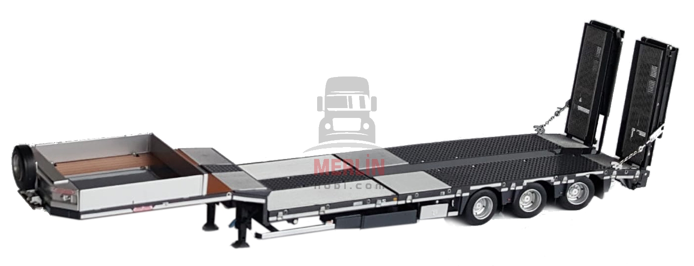 Ön Sipariş - 1/32 Marge Nooteboom Semi Lowloader Gri Renk  - Lowbed