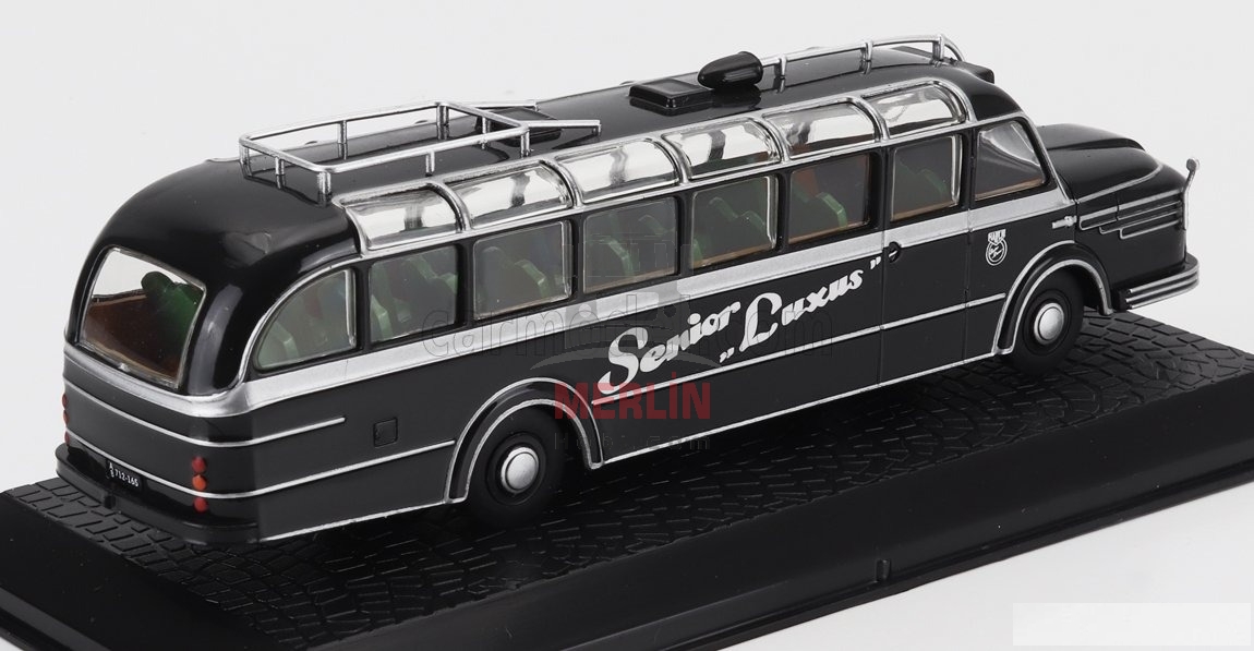 1/43 Ölçek -ikinci el - EDICOLA - KRUPP - O80 TITAN AUTOBUS SENIOR LUXUS 1951 - DAMAGE DISPLAY BOX Klasik Otobüs 