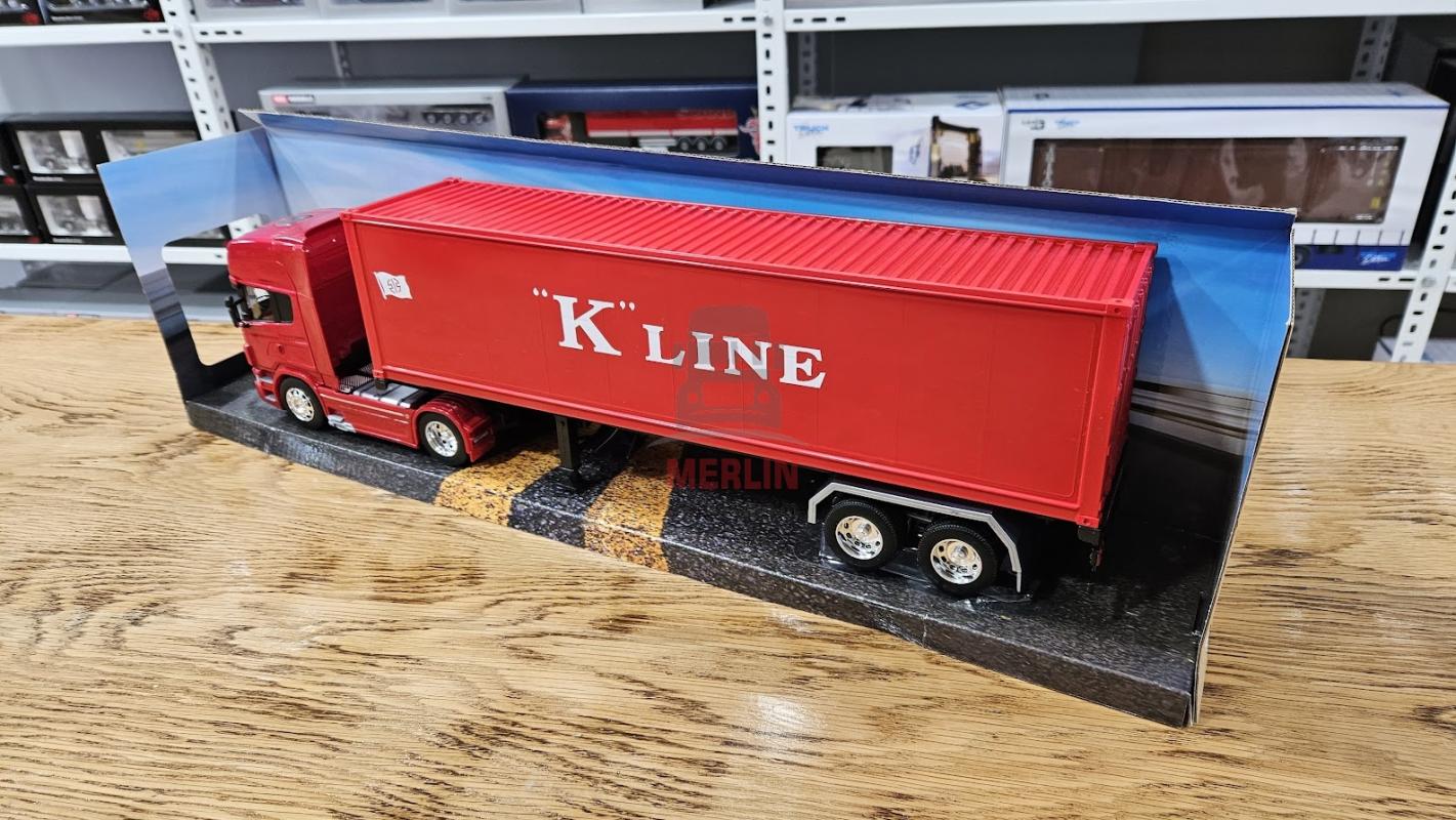1/32 - Scania V8 R730 + K Line Trailer 