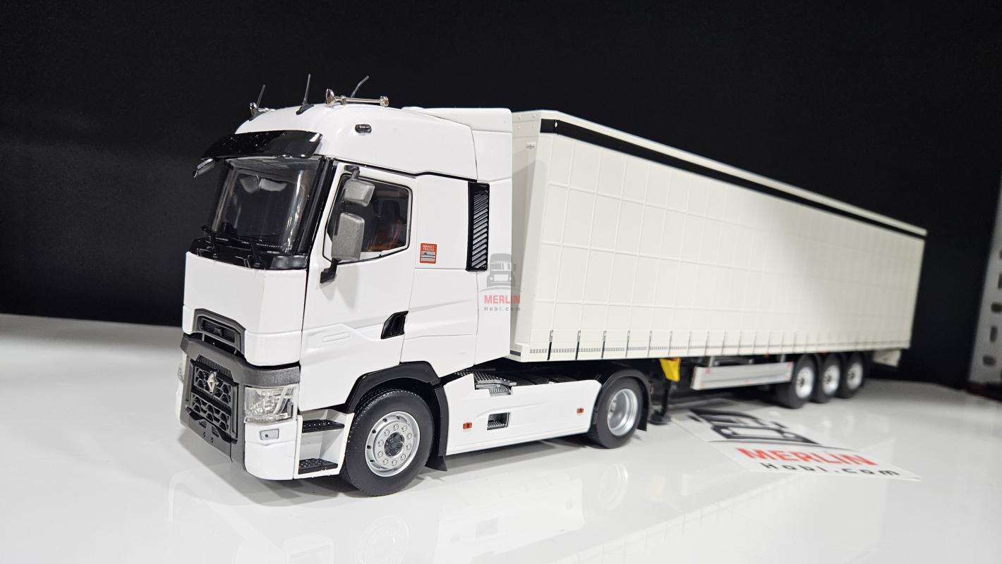1/32 Marge Renault T520 4x2 + Tenteli Dorse Beyaz Renk