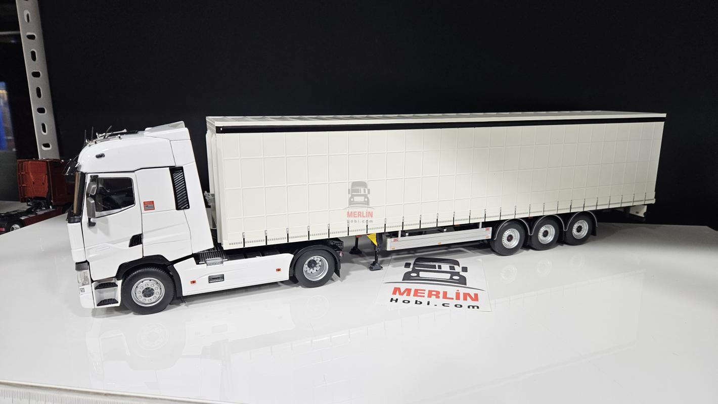1/32 Marge Renault T520 4x2 + Tenteli Dorse Beyaz Renk