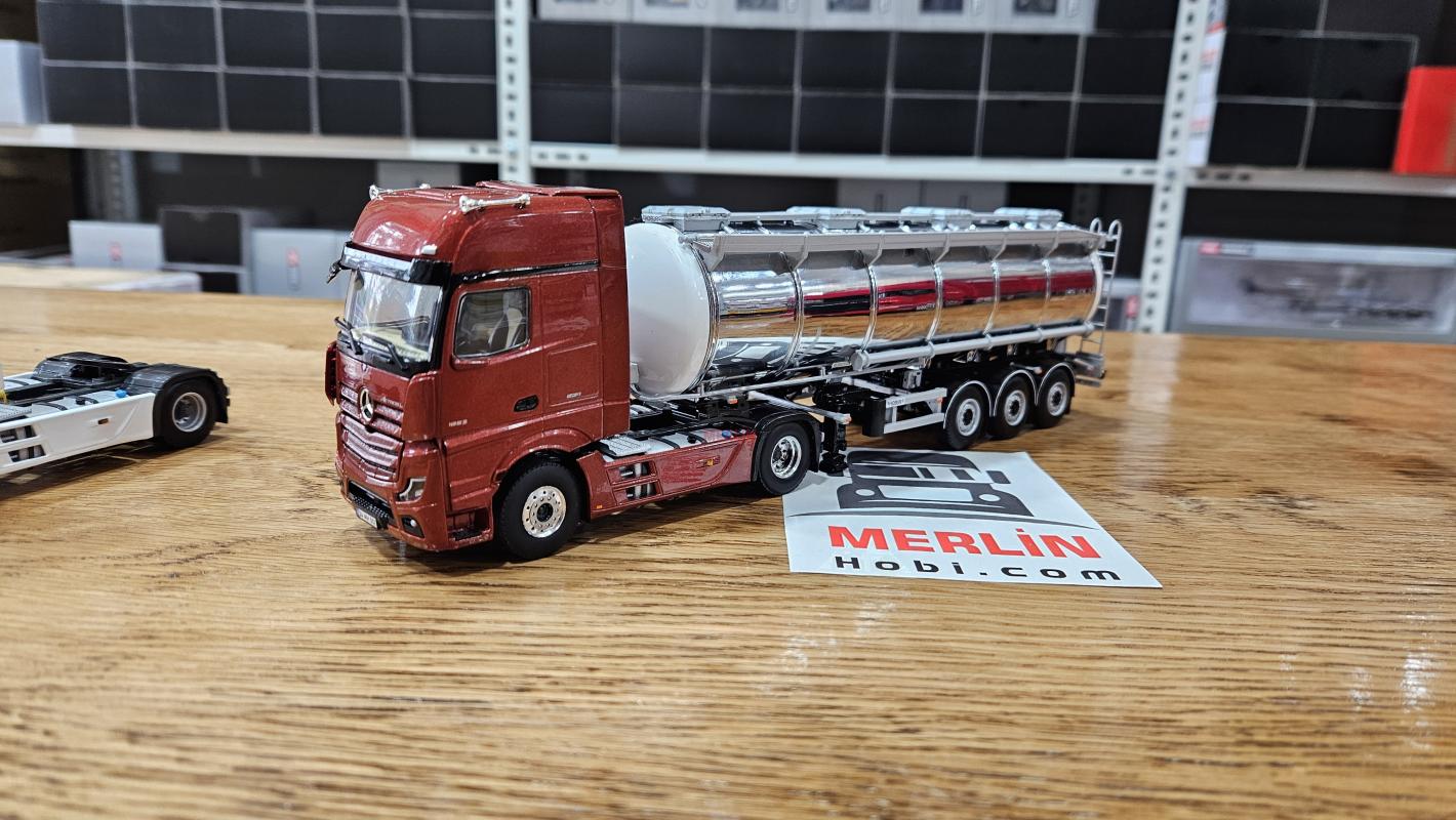 1/50 - Mercedes ACTROS L 1853 MP5 4x2 + Krom Tanker Dorseli -Hobur