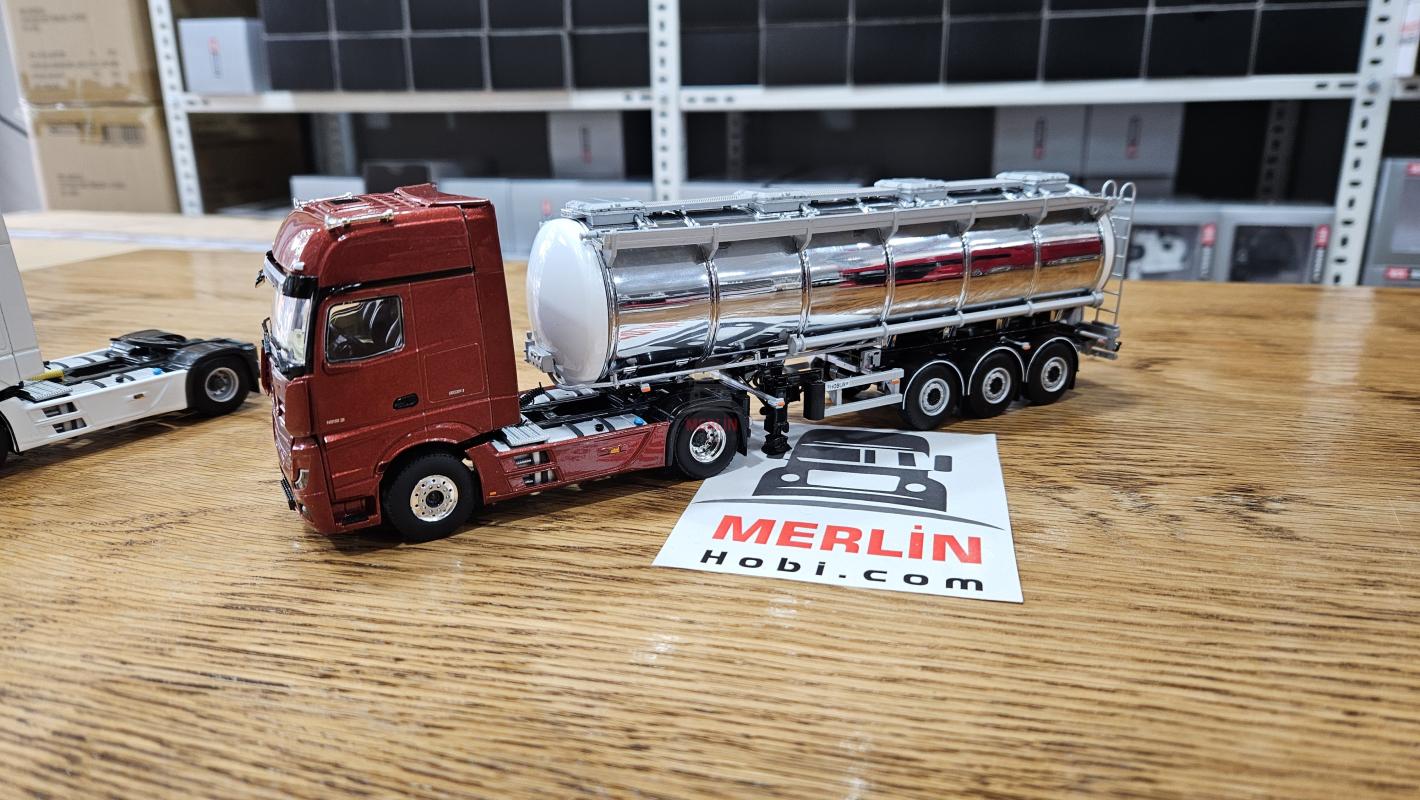1/50 - Mercedes ACTROS L 1853 MP5 4x2 + Krom Tanker Dorseli -Hobur