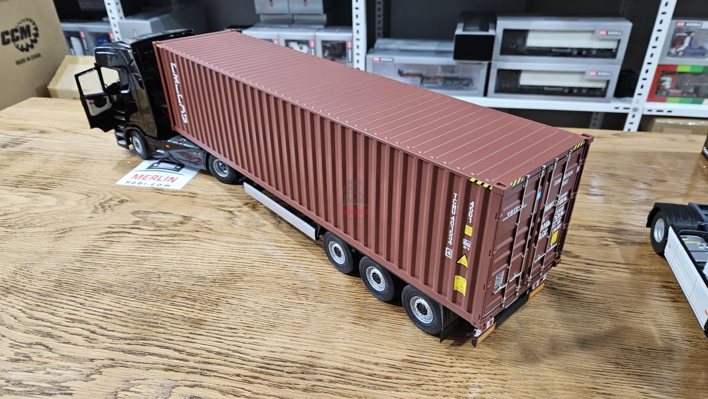 1/24 - Scania S HIGHLINE Siyah + 40ft Konteyner Dorseli