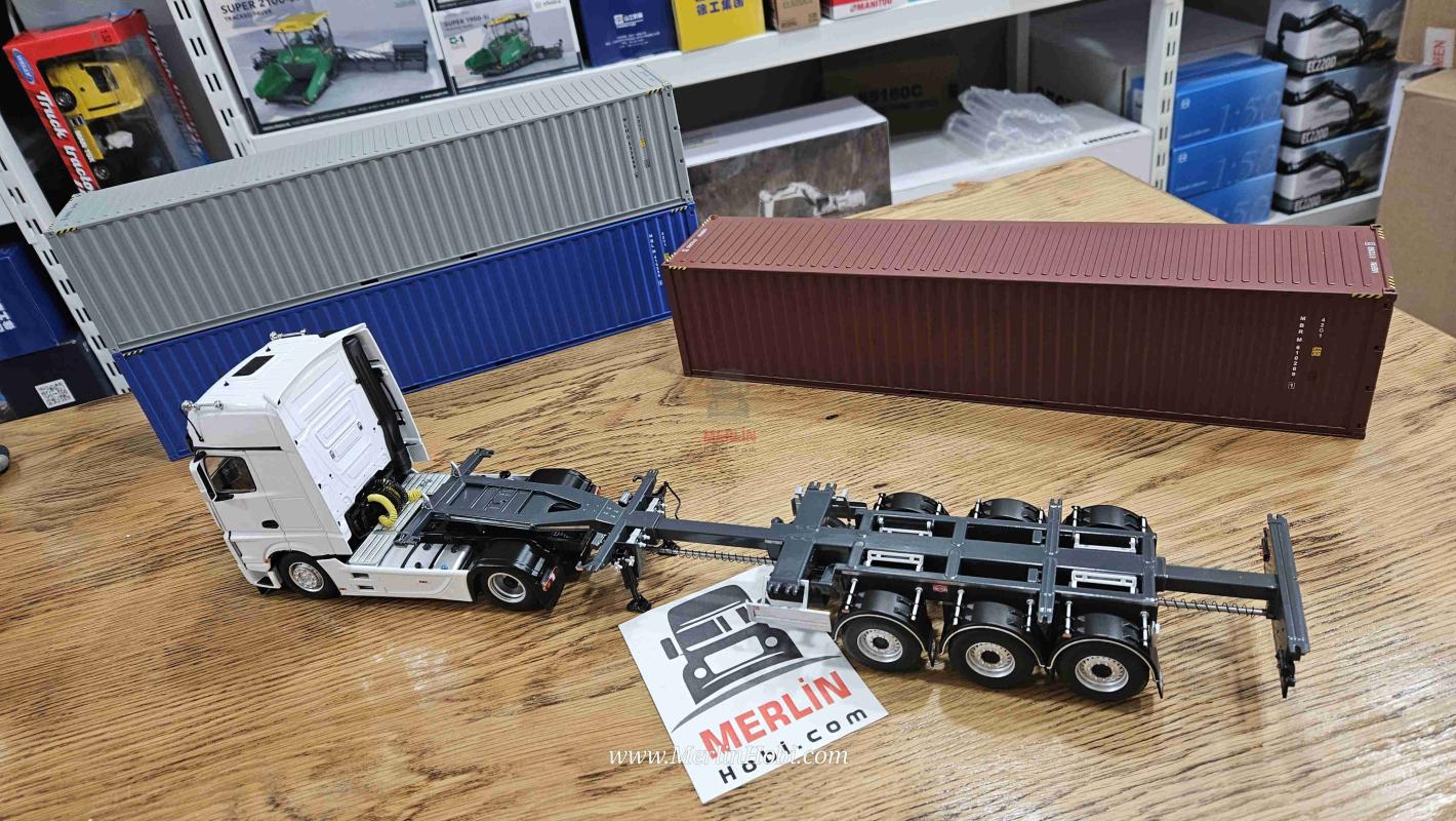 1/32 Marge Mercedes Actros 4x2 + 40ft Konteyner Dorse