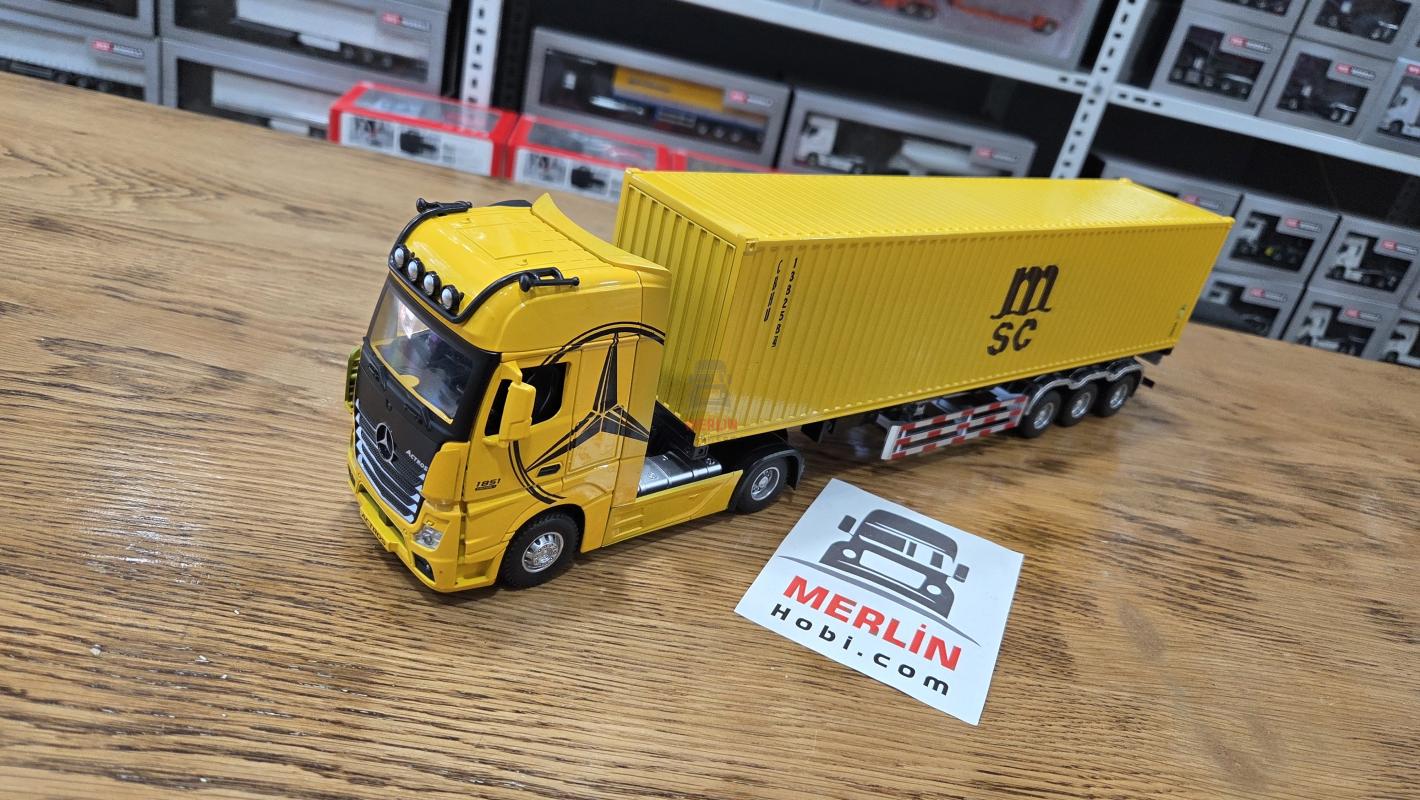 1/36 ölçekli Actros 1851 4x2 + 40ft Konteyner Dorseli - MSC