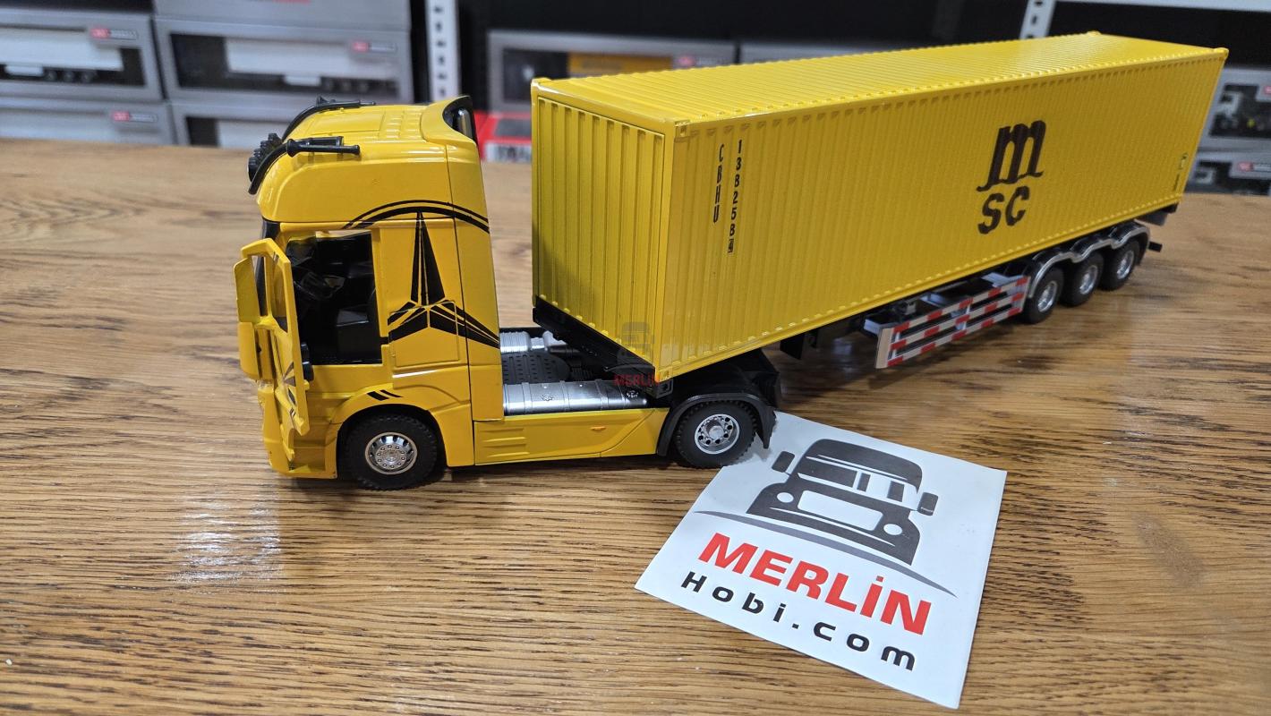 1/36 ölçekli Actros 1851 4x2 + 40ft Konteyner Dorseli - MSC