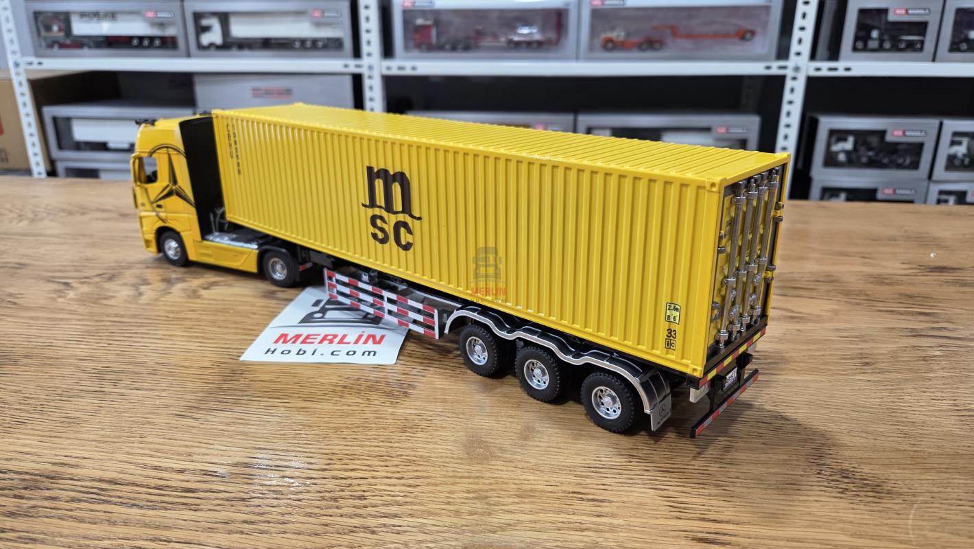 1/36 ölçekli Actros 1851 4x2 + 40ft Konteyner Dorseli - MSC