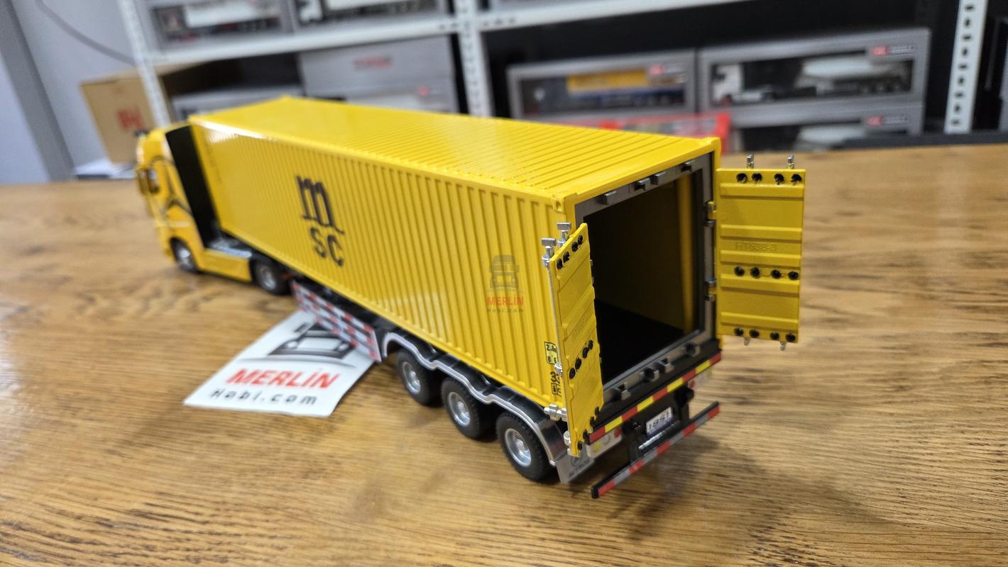 1/36 ölçekli Actros 1851 4x2 + 40ft Konteyner Dorseli - MSC