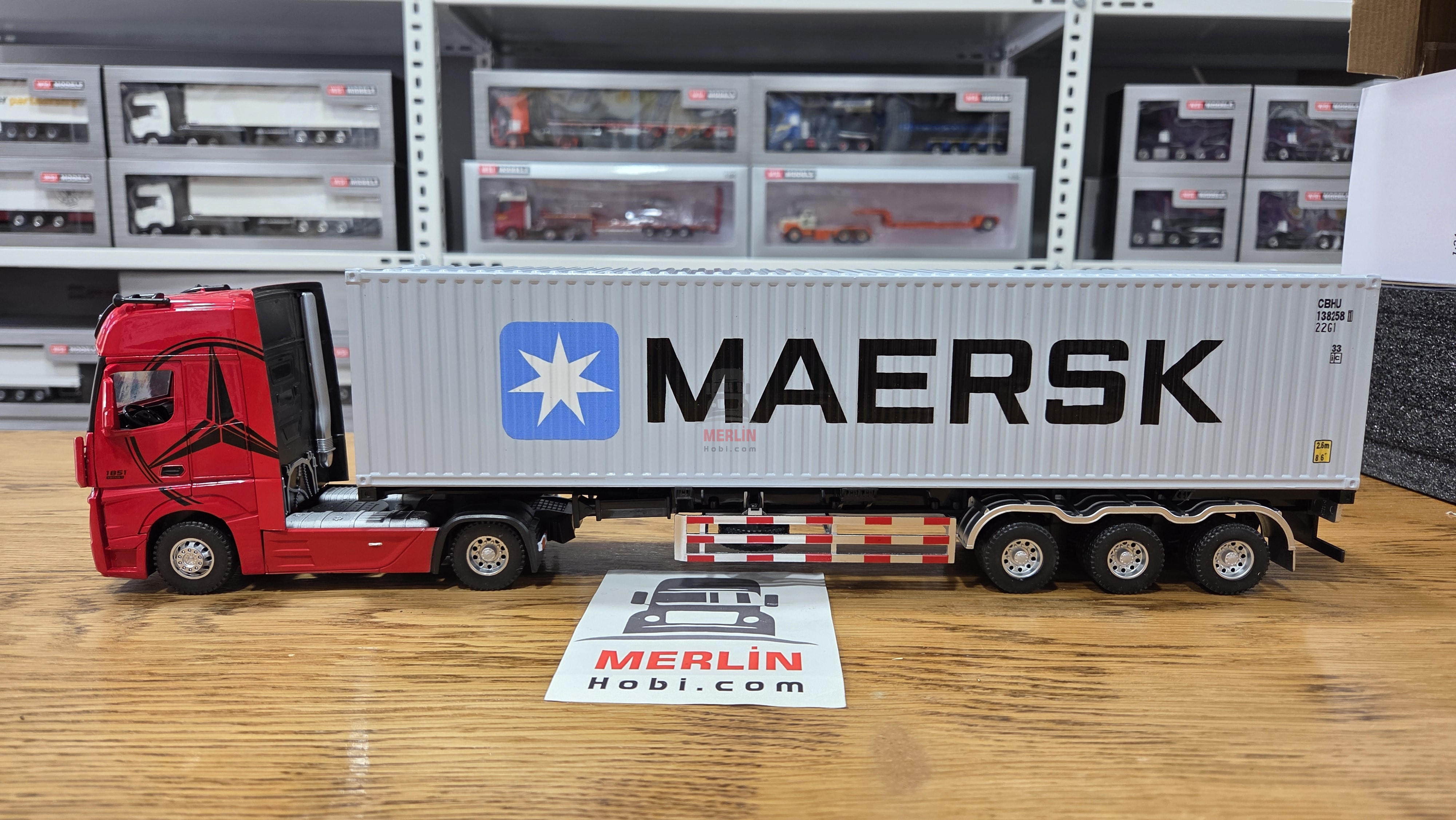 1/36 ölçekli Actros 1851 4x2 + 40ft Konteyner Dorseli - MAERSK