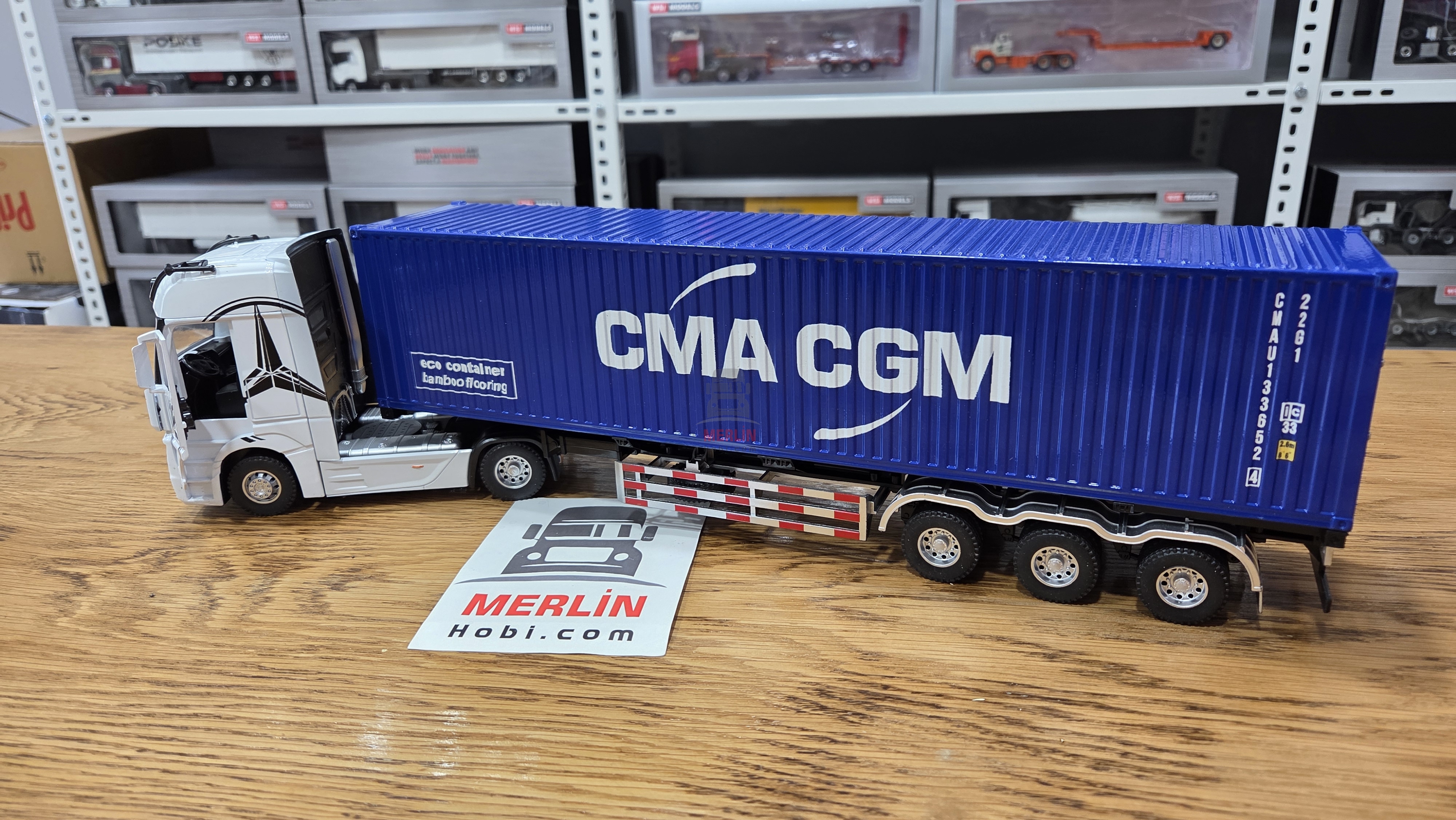 1/36 ölçekli Actros 1851 4x2 + 40ft Konteyner Dorseli - CMA CGM