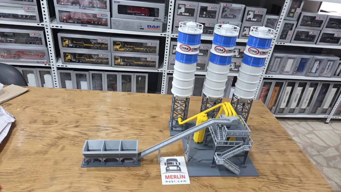 1/50 Scale Concrete Batching Plant Silo Station