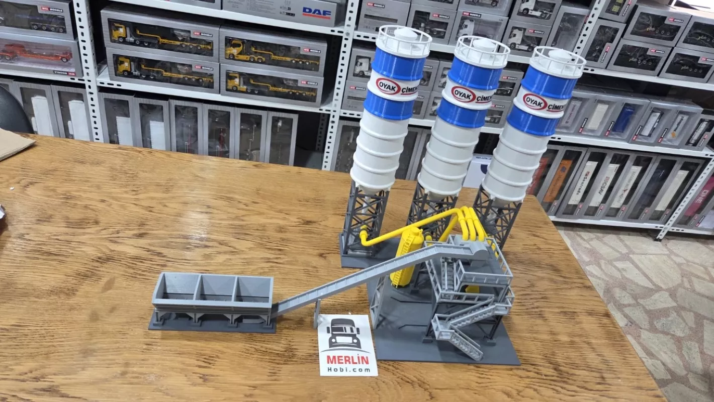 1/50 Scale Concrete Batching Plant Silo Station