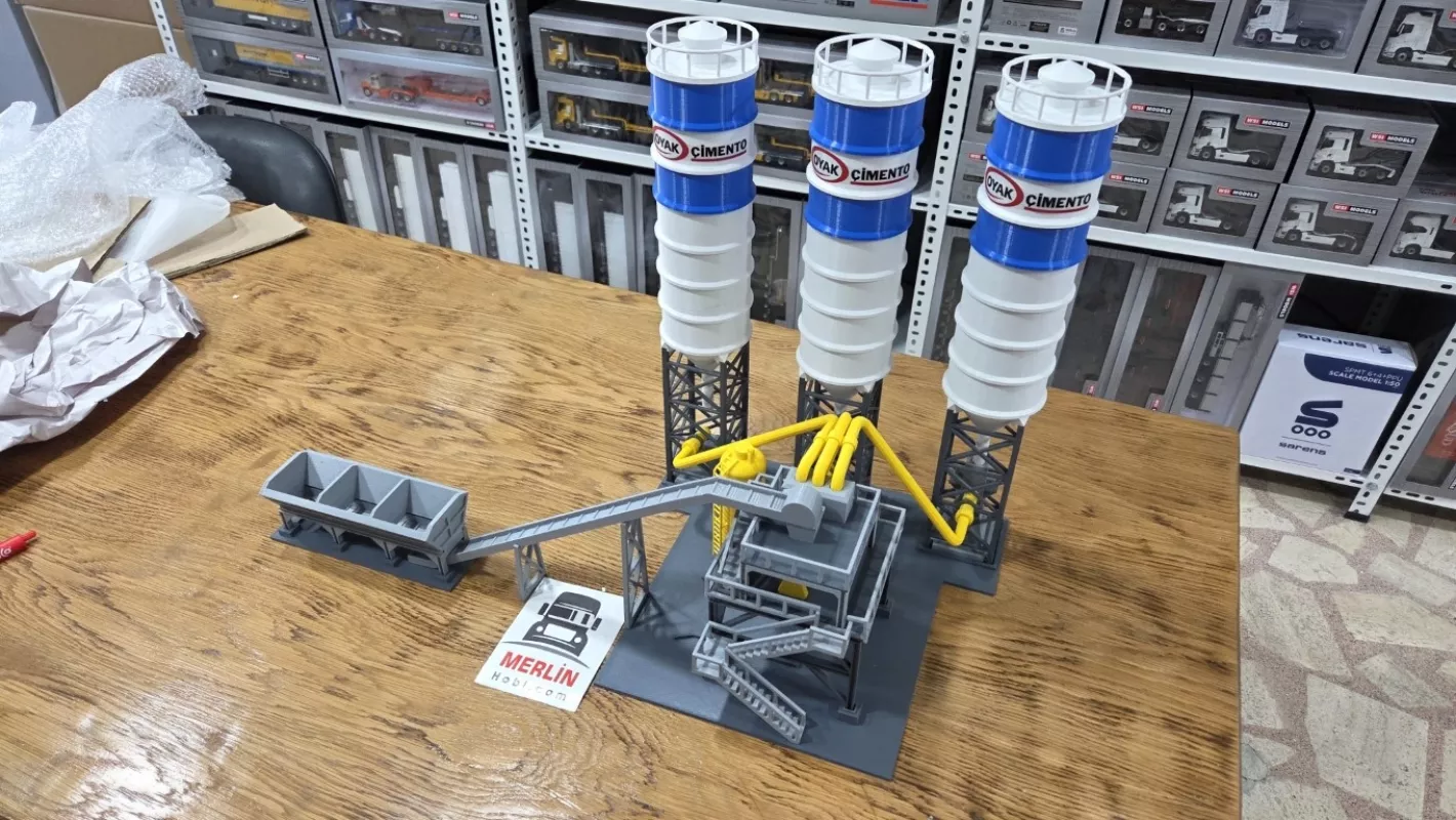 1/50 Scale Concrete Batching Plant Silo Station