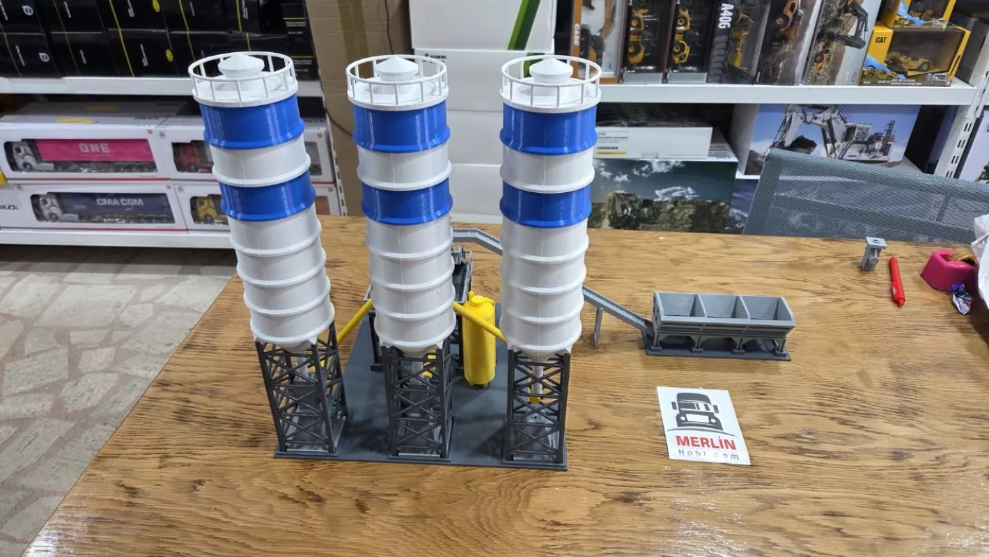 1/50 Scale Concrete Batching Plant Silo Station
