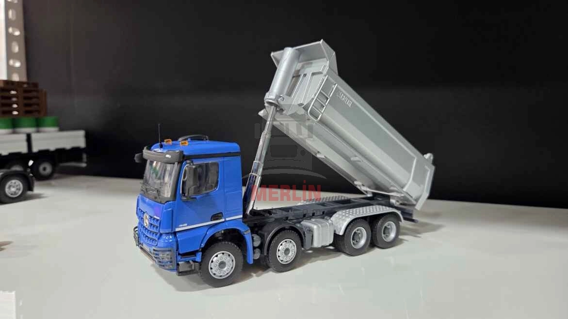 1/50  Mercedes AROCS 8X4 Mavi Renk Damperli Kamyon