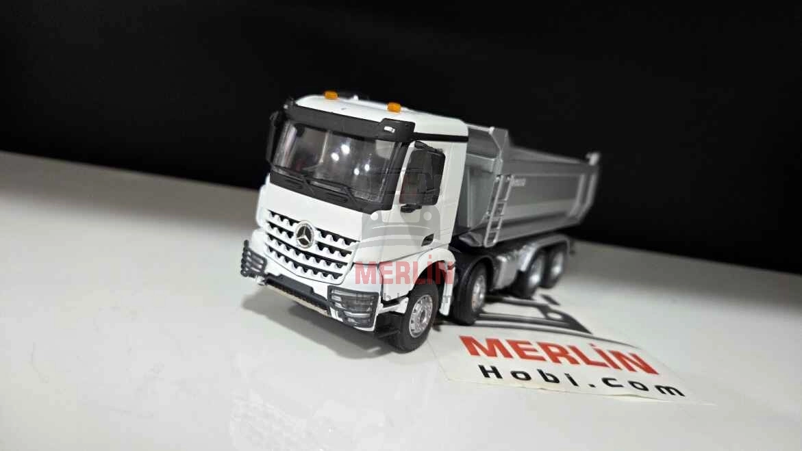 1/50  Mercedes AROCS 8X4 Beyaz Renk Damperli Kamyon