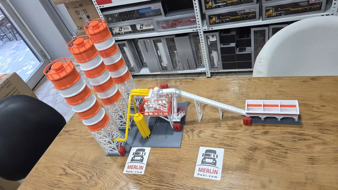 1/50 Scale Concrete Batching Plant Silo Station