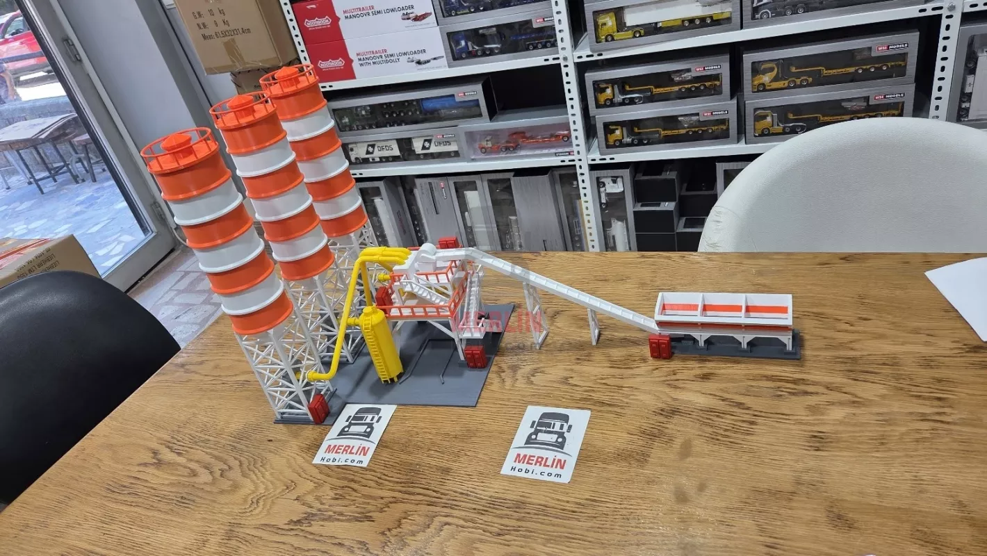 1/50 Scale Concrete Batching Plant Silo Station