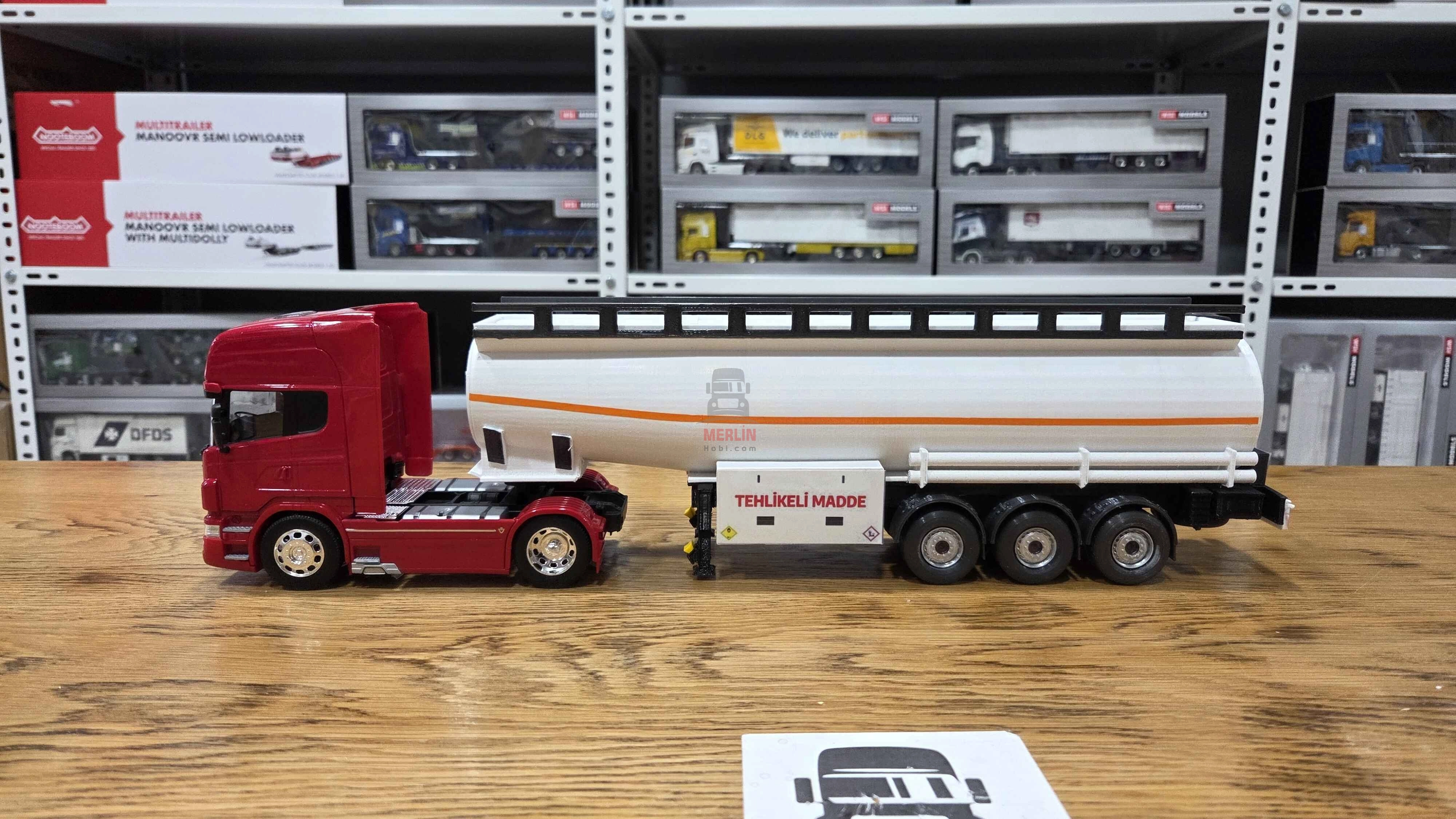 1/32 - Scania V8 R730 Topline ve Tanker Dorse Özel imalat