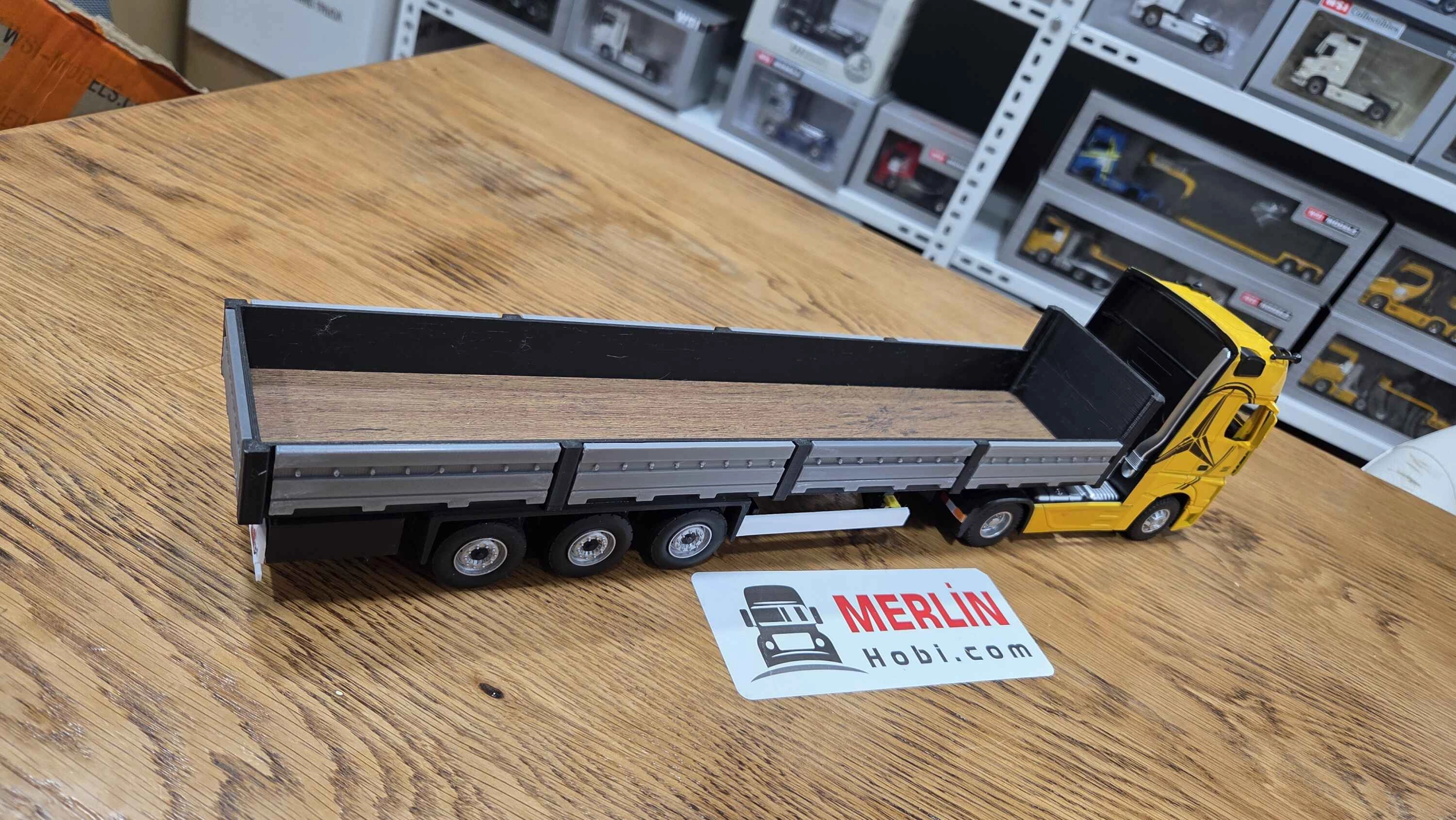 1/36 ölçekli Actros 1851 4x2 + Açık Sal Dorse 