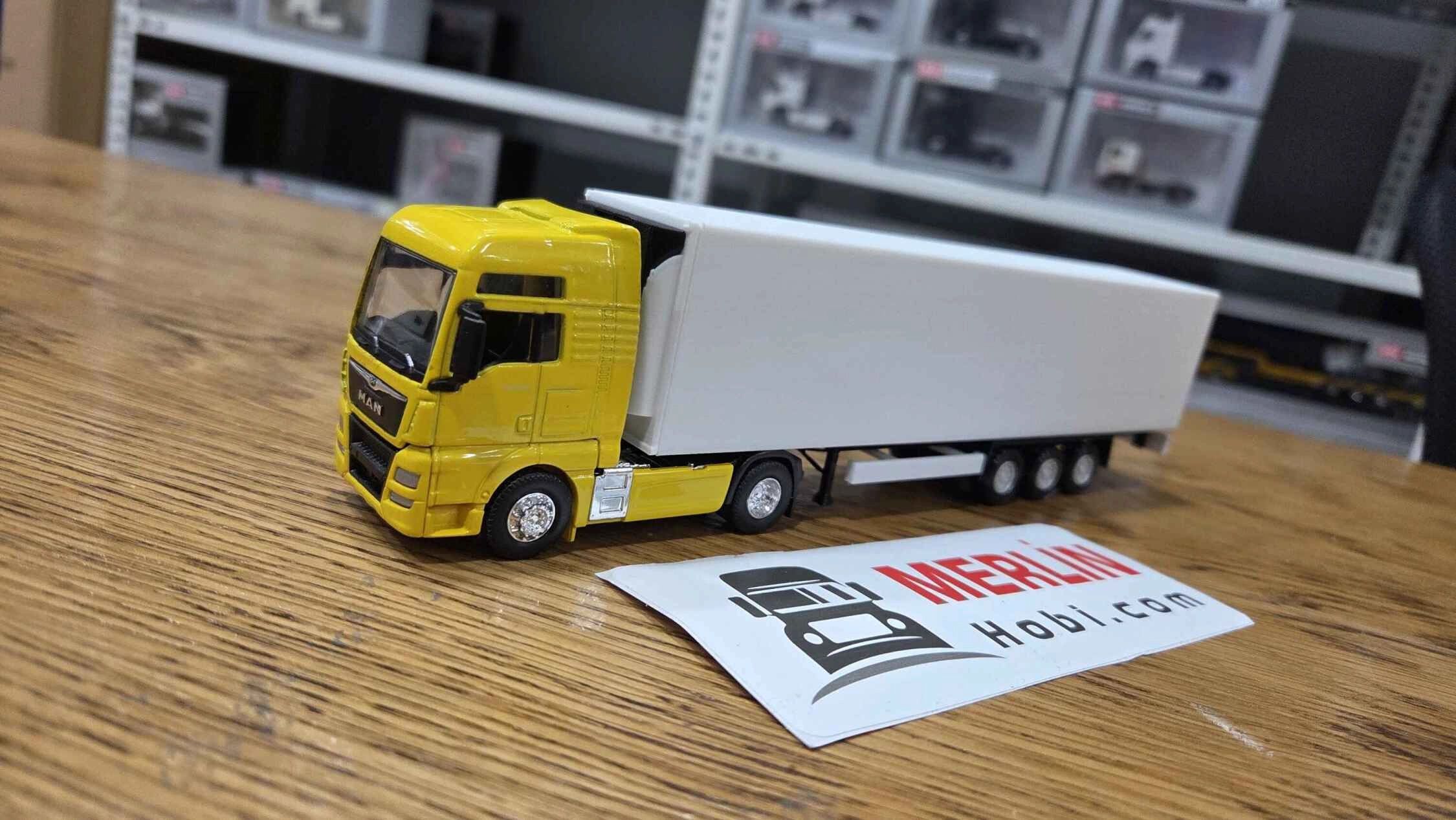 1/64 Ölçek Metal MAN TGX XXL SARı + Frigo Dorseli