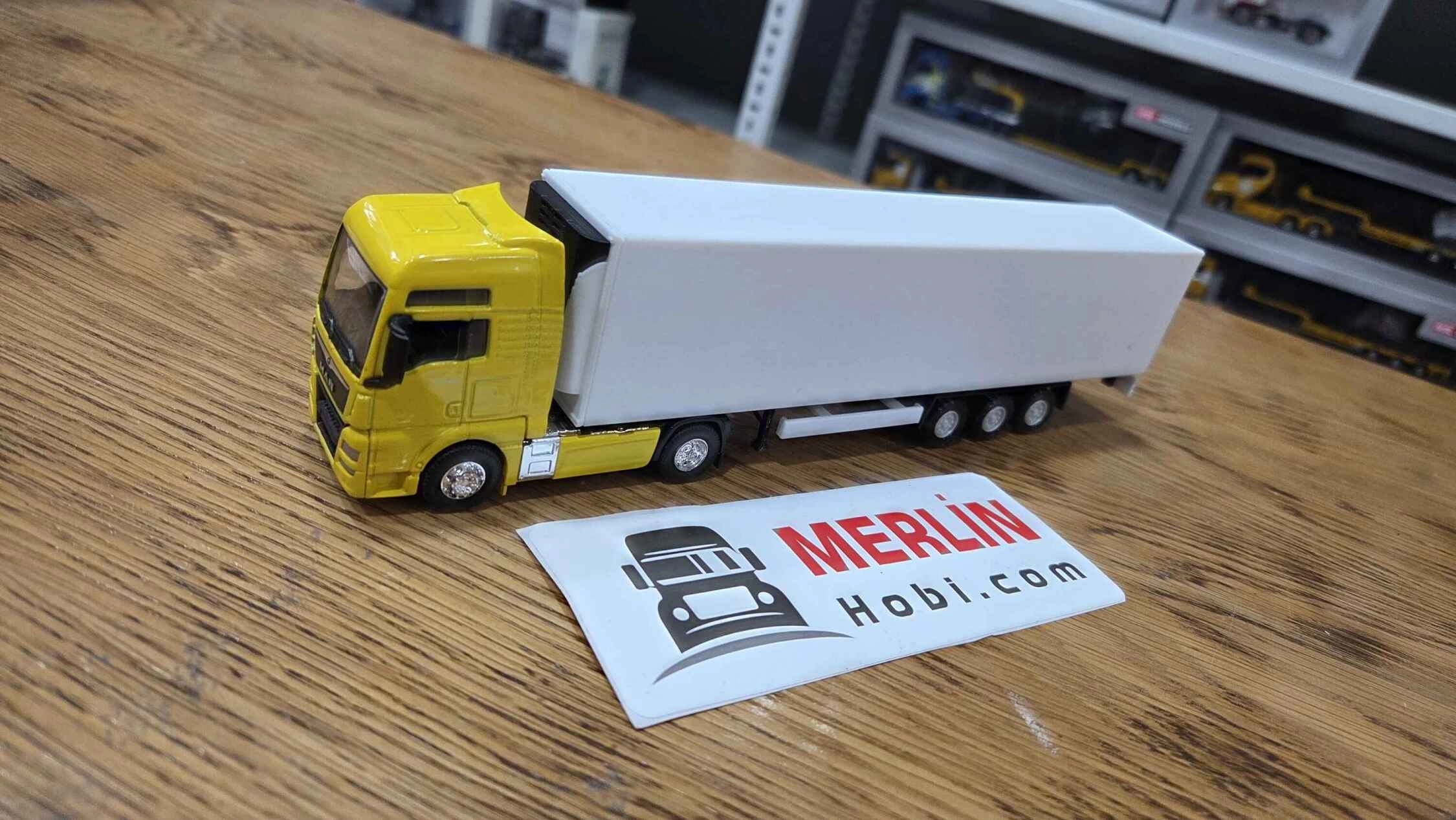 1/64 Ölçek Metal MAN TGX XXL SARı + Frigo Dorseli