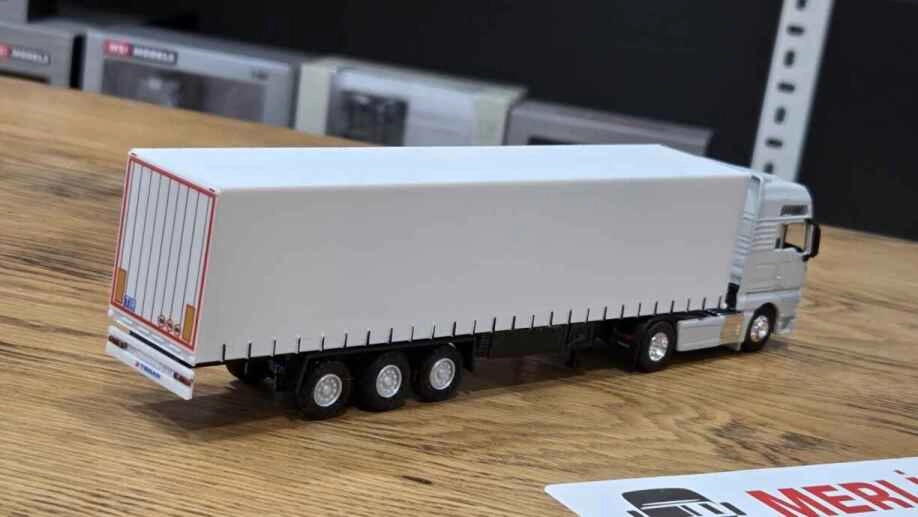 1/64 Ölçek Metal MAN TGX XXL Beyaz + Tenteli Dorseli