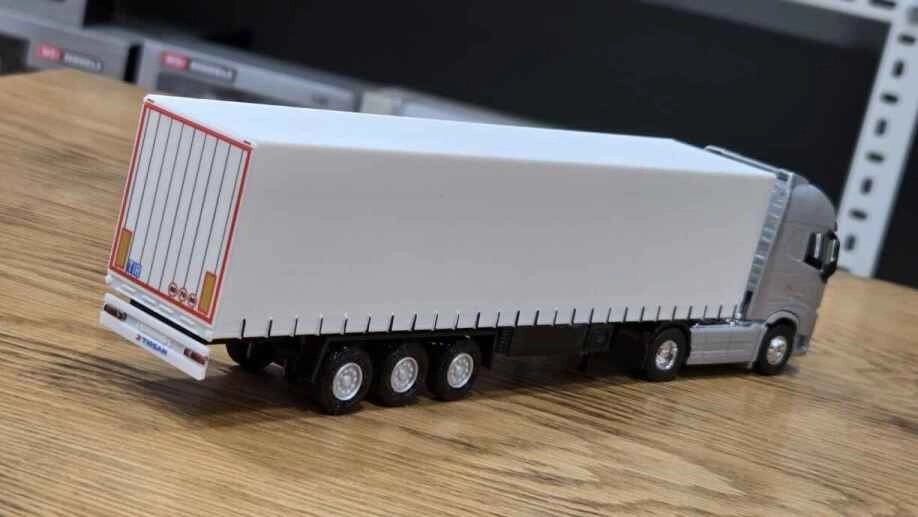 1/64 Ölçek Metal Volvo FH 4x2 Gri + Tenteli Dorseli