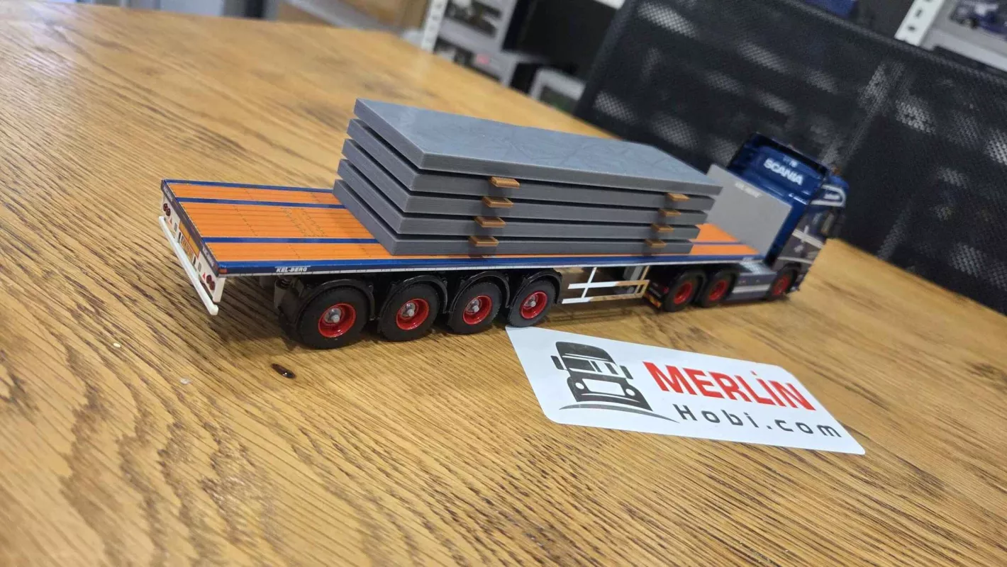 1/50 - Concrete Panel 5 Pieces - Diorama and Accessory for Load