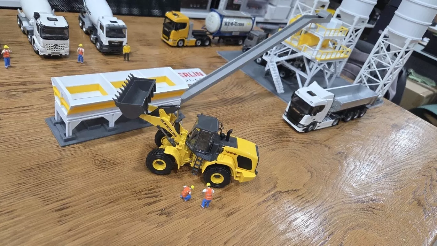 1/50 Scale Concrete Batching Plant Silo Station