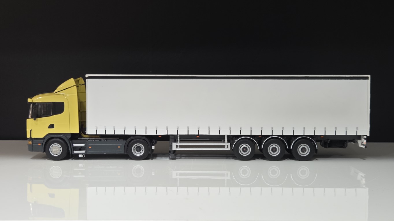 1/50 - SCANIA 4  144L  530 4X2+ Tenteli  Trailer - Yellow