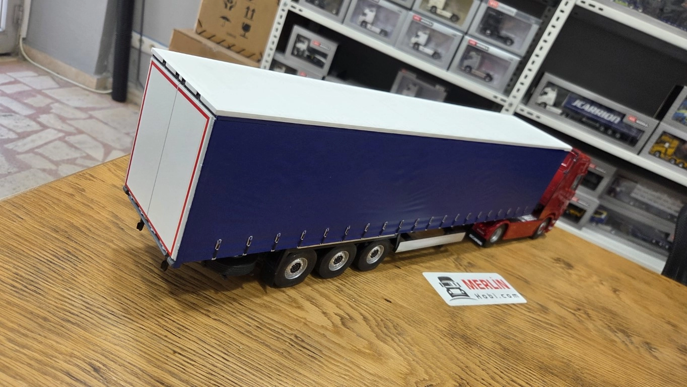 1/24 - Scania S HIGHLINE Kırmızı + Tenteli Dorseli