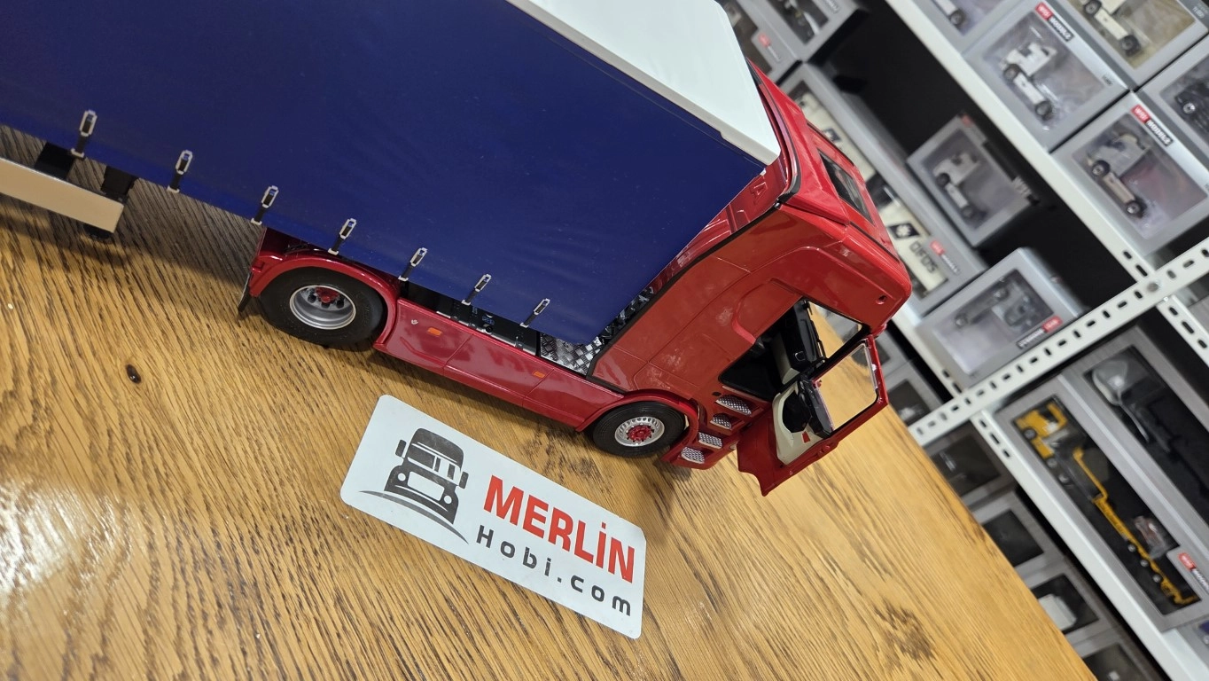 1/24 - Scania S HIGHLINE Kırmızı + Tenteli Dorseli