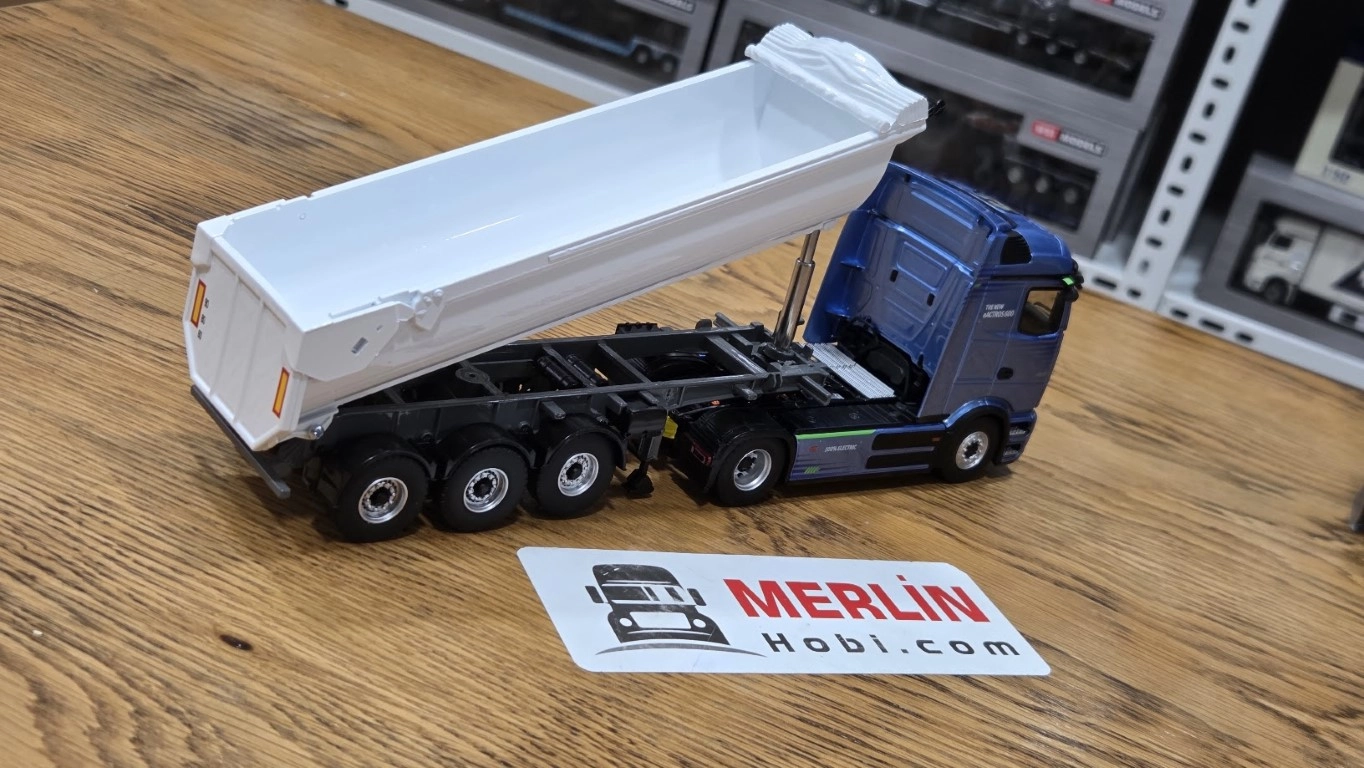 1/43  Mercedes Benz EActros + Damper Dorse Beyaz  ile Eligor Prokabin mp6
