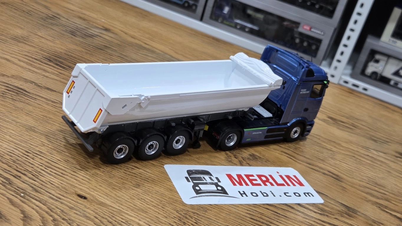 1/43  Mercedes Benz EActros + Damper Dorse Beyaz  ile Eligor Prokabin mp6