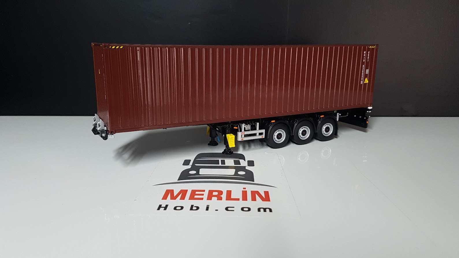 1/50 Kahverengi 40ft Konteyner ve Taşıma  Dorse Trailer