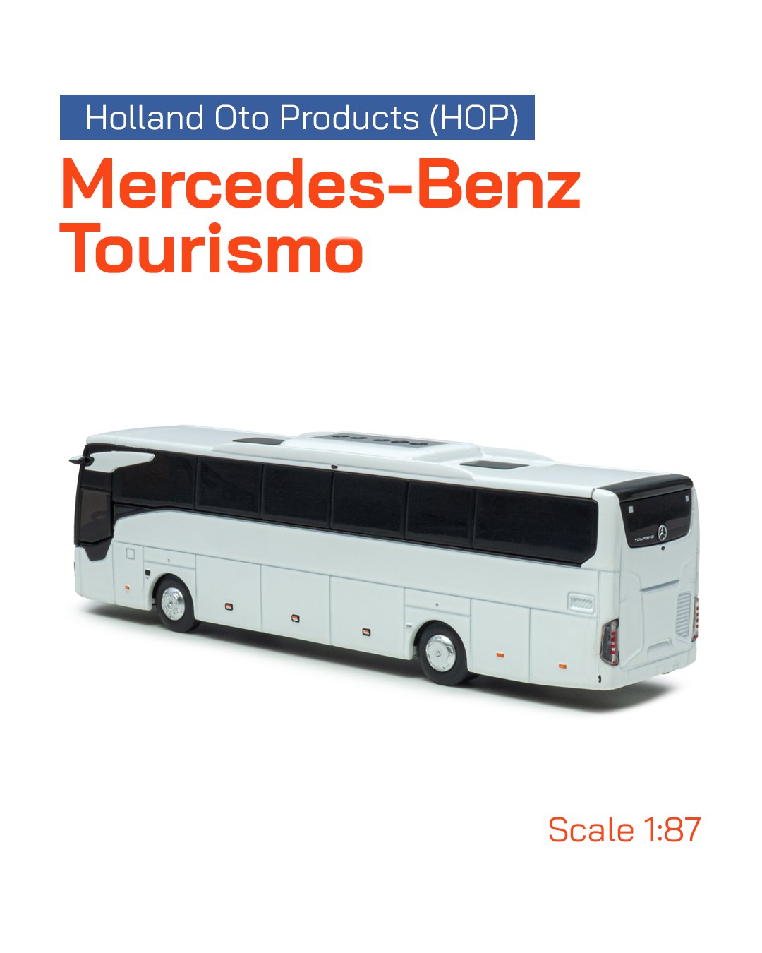 1/87 - Mercedes-Benz Tourismo Otobüs - Beyaz Renk