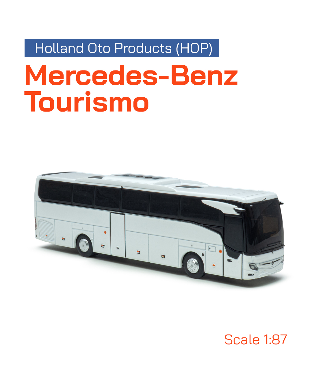 1/87 - Mercedes-Benz Tourismo Otobüs - Beyaz Renk