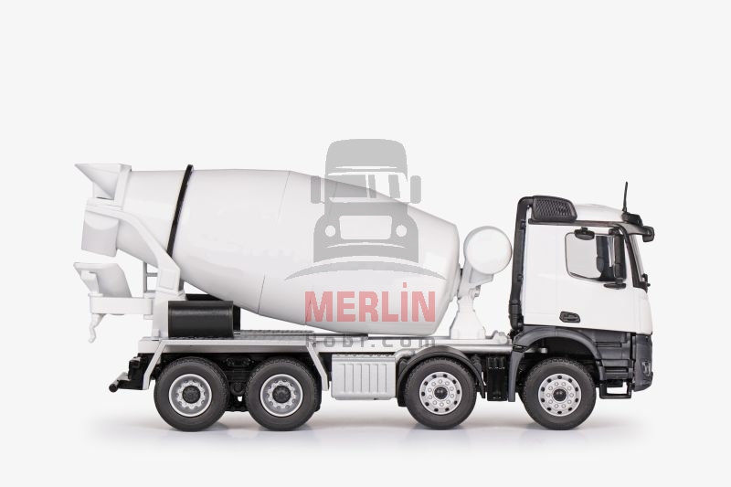 1/50 Mercedes Arocs 8X4 Beyaz Renk Logosuz Beton Mikseri