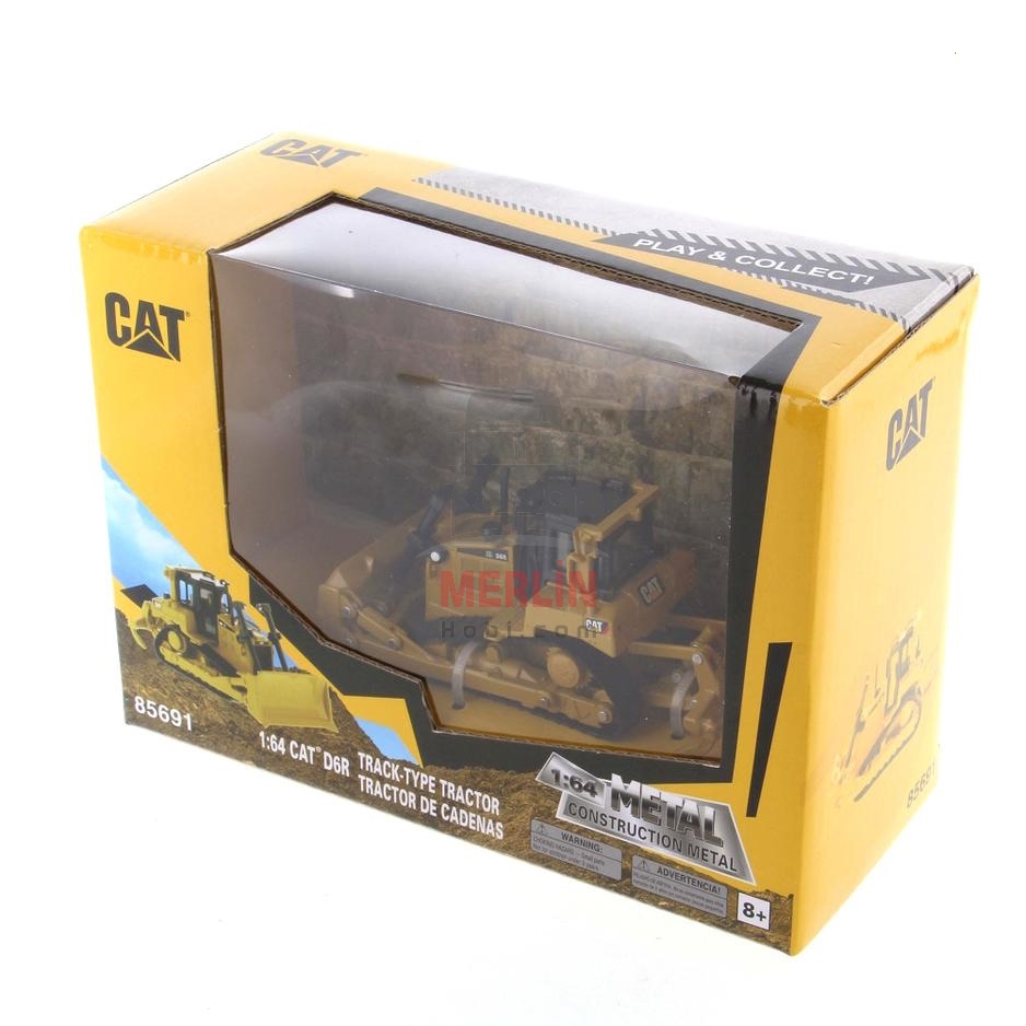 1/64 Scale, Cat D6R Dozer, Display-Ready Metal Construction