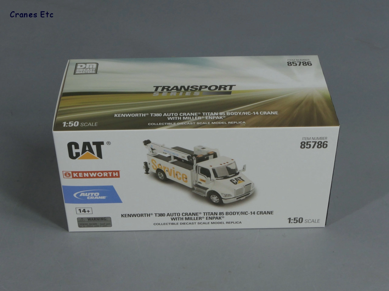 Truck Kenworth T380 Auto-Crane Titan 85 body with Miller EnPak 1:50